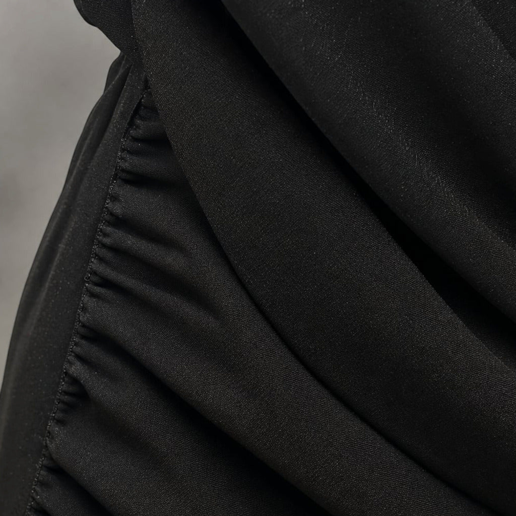 Komplet off-shoulder szerokie spodnie bawełna asymetryczny dekolt – Elzanka